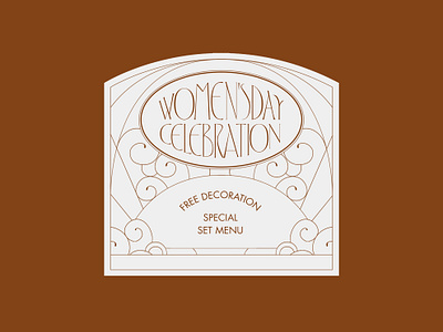 Women's Day - Special Set Menu branding celebration design hotel menu typography women