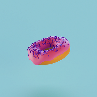 Donut 3d donut food