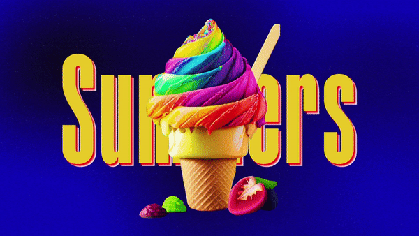 Summers art branding colors design gradients graphic design icecream illustration summers typography ui ux vector