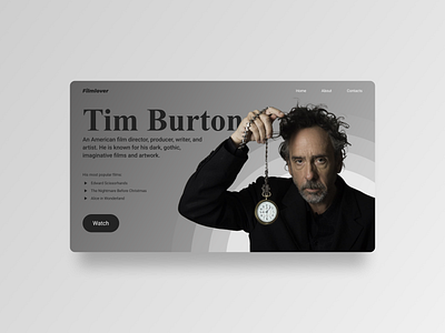 Tim Burton Card card design person ui ux uxui