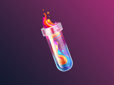 Work in Progress elixir icon logo test tube