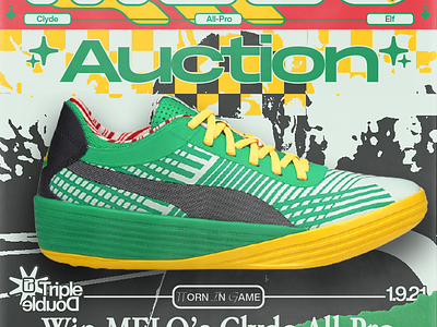 LaMelo Ball Puma Auction Poster auction basketball lamelo ball melo nba nft poster puma shoe sneakers
