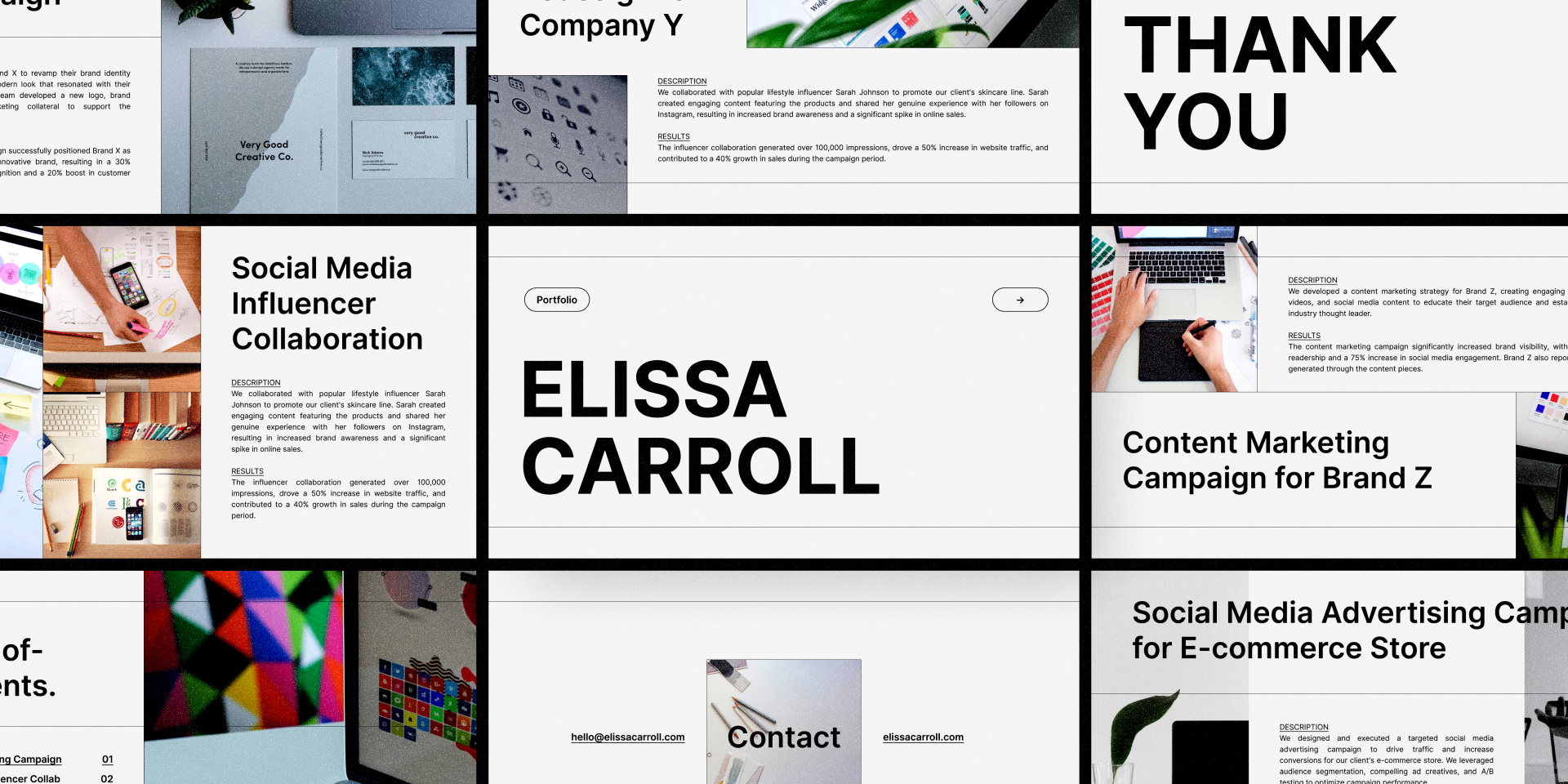 Portfolio Template brand design figma free photography portfolio ppt presentation presentation design slide template