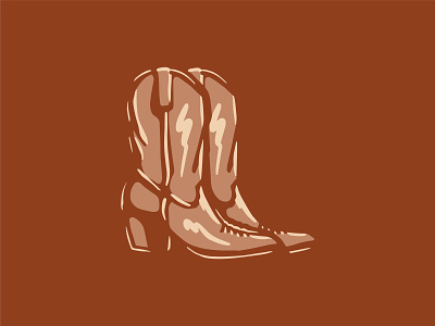 Cowboy Boots Illustration bandana boots cowboy cowtown design fort worth illustration illustrator rust spot western