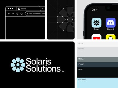Solaris Solutions™ — Visual Identity brand brand identity branding clean concept design graphic design illustration lettermark logo logomark logotype minimal modern simple typography ui