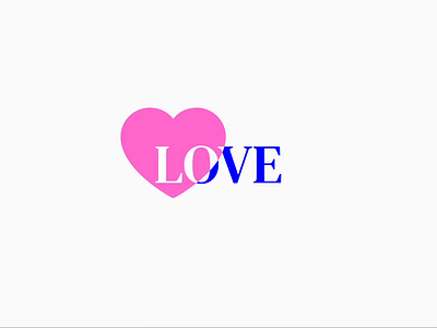 Love Animation animation design figma heart illustration love simple typography ui ux