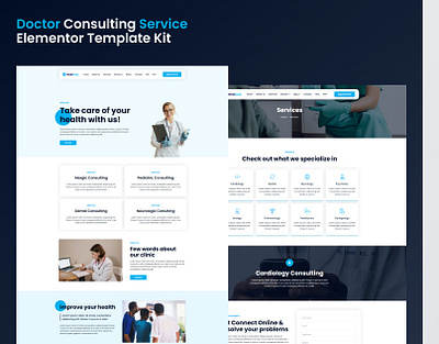 Doctor Consulting Service Template consulting website doctor website elementor graphic design service website site design site template template templatekit ui web web design website website design wordpress