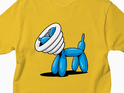 Scratchy balloon dog glenn jones glennz illustration illustrator tee threadless tshirt vector
