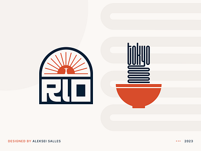 Rio & Tokyo city badges and illustrations badge illustration logo rio tokyo visual design