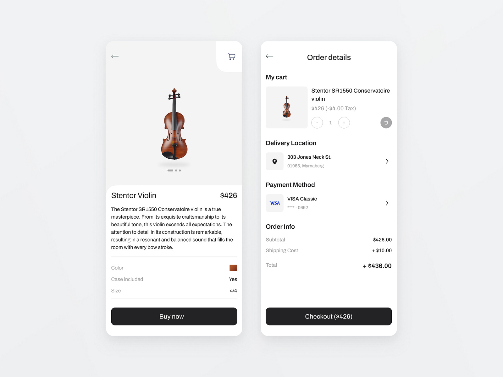 Musical Instruments Store by Anastasiia Sidorenko on Dribbble