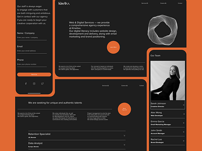 Kinetixx - Digital Agency Website Concept black dark design graphic design minimalism ui ux web design webagency