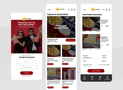 Movie Snack App Design app design mobile ui ux
