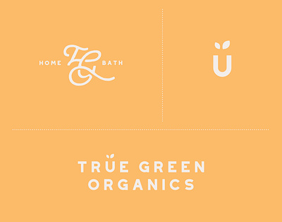 Brand Identity Design for True Green Organics / Secondary Marks branding design graphic design identity design logo typography