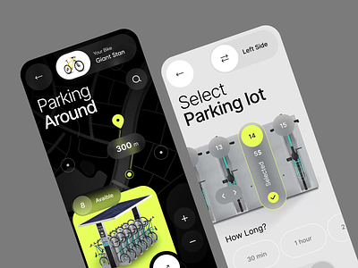 Bike Spot - Bike Parking Spots animation app app design bicycle bike booking car driving gps ios location mobile route spot tracker uxdesign vechile