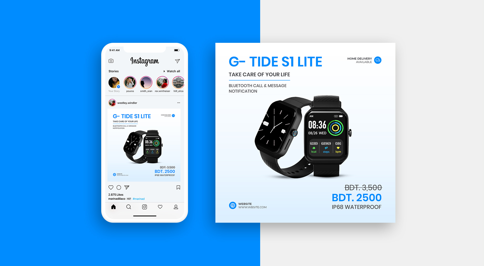 Smartwatch Banner | Gadget Banner | Social Media | Facebook Ads ads banner design discount post facebook ads facebook cover facebook post gadget gadget ad gadget post instagram banner instagram post logo manipulation banner poster smartwatch social media ads social media design social media post speaker speaker post