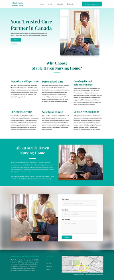 Nursing Home - Landing Page design landing page ui web design