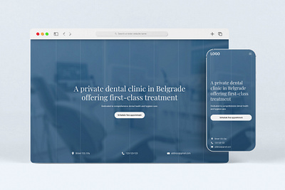 Dental Clinic - Home Page behance dribbble graphicdesign illustration userexperience userinterface uxui visualdesign webdesign webdevelopment