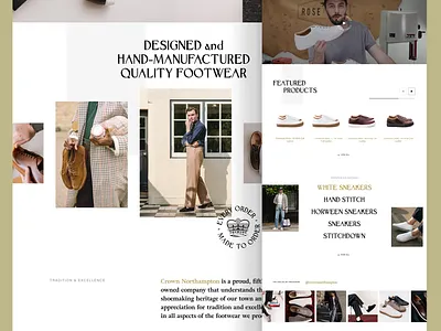 Crown Sneakers Website heritage luxury nephewmedia retail shoes sneakers ui web design website