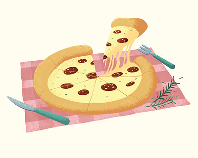 Pizza time adobe illustrator design flat food food illustration illustration pizza vector