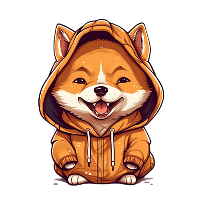 Street Pup Style: Adorable Shiba Inu in a Hoodie canine