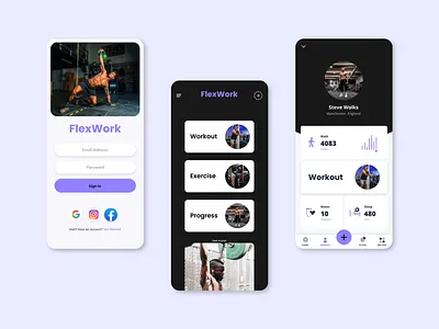 Fitness UI/UX | Mobile App Design | Android & IOS App app design design figma graphic mobile app product design ui uiux user experience user interface ux
