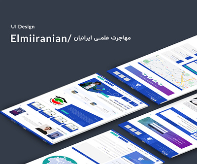 Ui for emigration Website blueweb education emigration persianwebsite ui