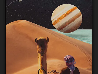 Surreal Space and Desert alper kaya darkdot.net darkdotstock desert design graphic design illustration illustrator manupilation photoshop poster space