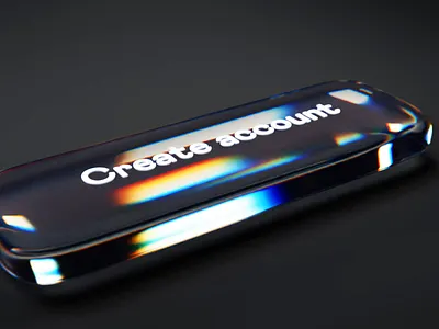 Call To Action | Glass button 3d 3d button animation app design application button create account cta design design system dispersion glass button graphic design home page minimal motion graphics motion onboarding onboarding ui web design