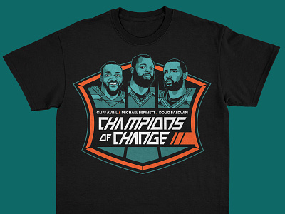Champions of Change T-Shirt badge football graphic tee nfl people portrait seahawks seattle seattle seahawks shirt t-shirt tee tee shirt