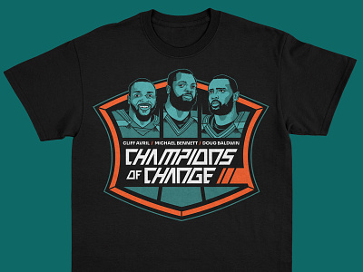 Champions of Change T-Shirt badge football graphic tee nfl people portrait seahawks seattle seattle seahawks shirt t shirt tee tee shirt