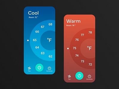 Air Conditioner Interface app branding design graphic design illustration logo typography ui ux vector