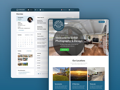 Web App, Landing Page - Real Estate Photography Service dashboard graphic design interaction design landing page mobile ui photography property real estate ui ui design ux design