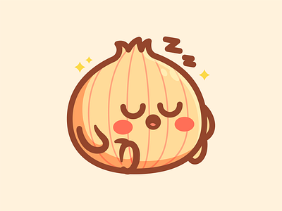 Onion Zz branding character cute design graphic illustration logo mascot nap onion sleep sleeping vector vegetable