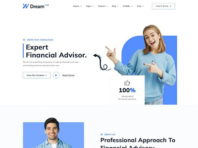 Dreamhub - Personal Advisor Company HTML5 Template business company corporate creative online personal personal advisor portfolio responsive services shop store