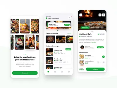 Food Delivery Mobile App app clean delivery design food green mobile modern ui ux