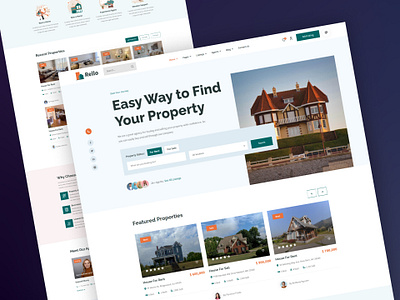 Rello - Real Estate best shot on dribbble envytheme landing page real estate trending on dribbble ui ux web design