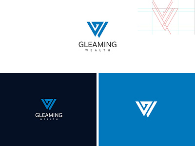 Gleaming Wealth Logo for Accounting and Financial Company accounting logo brand identity business brand identity corporate logo design finance logo financial logo gleaming wealth logo logo logo design