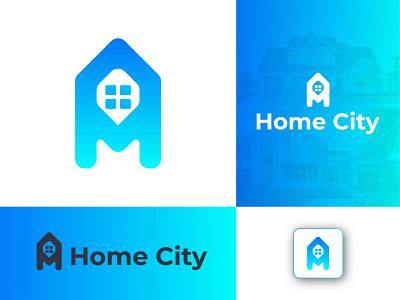 Home City Letter Logo | Real Estate, Home, Modern Logo Design abstract logo app icon best logo brand identity branding building construction logo design home home logo house logo letter logo logo logo design logo folio logotype modern logo property logo real estate real estate logo