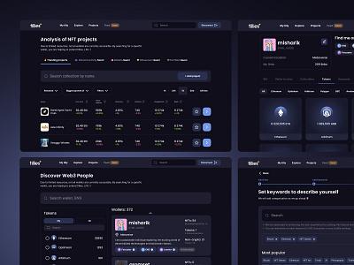 Tillies Web3 Platform app application design crypto dashboard design illustration nft nft art ui ux vector web design web3