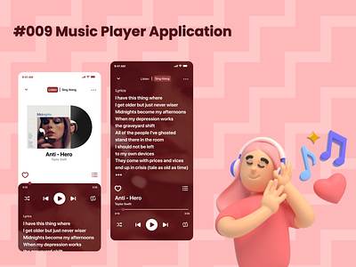 Music Player Application UI dailyui dailyuichallenge design graphic design ui uidesign ux