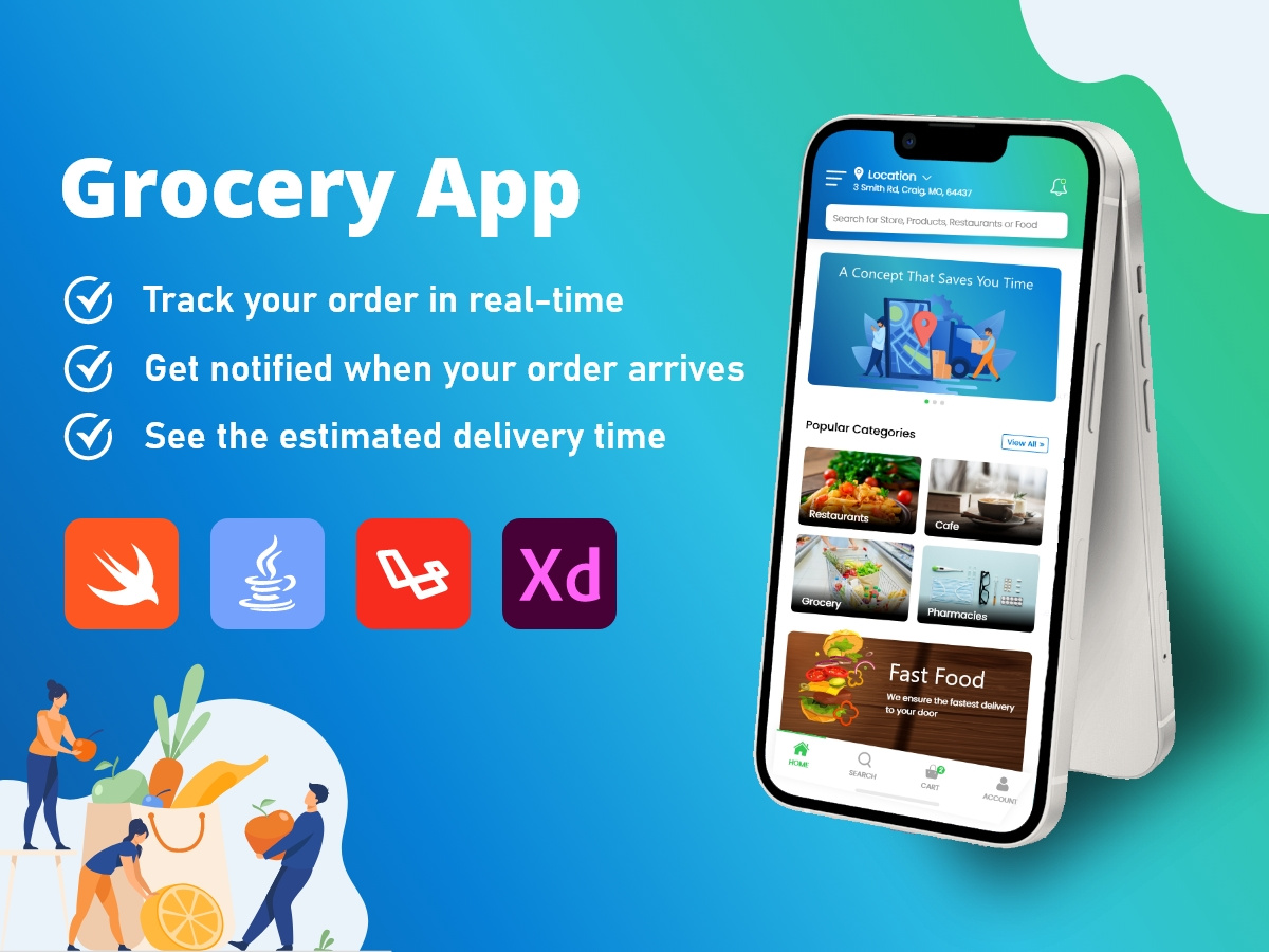 Fast and Affordable Grocery Delivery App Development by JPLoft