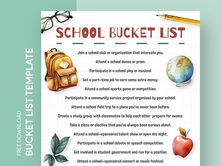 Summer Bucket List for Adults Free Google Docs Template 