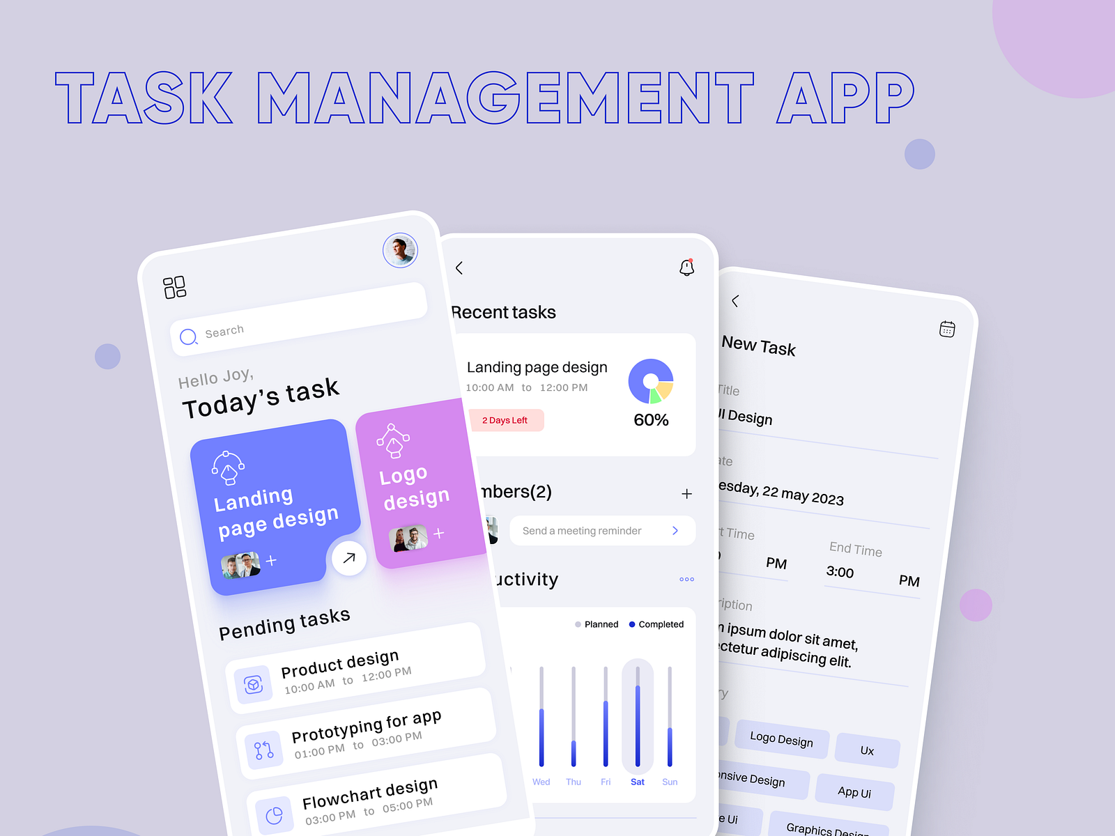 Task Management App UI by iCoderz Solutions on Dribbble