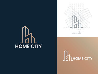 Home City - Logo Design branding construction creative logo custom logo graphic design home home logo letter logo logo real estate real estate branding real estate logo