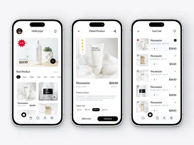 Cosmetic Mobile App android app application apps design beauty clean clean design cosmetic cosmetic app cosmetic mobile ios app mobile mobile app ui ui design uiux deisgn ux