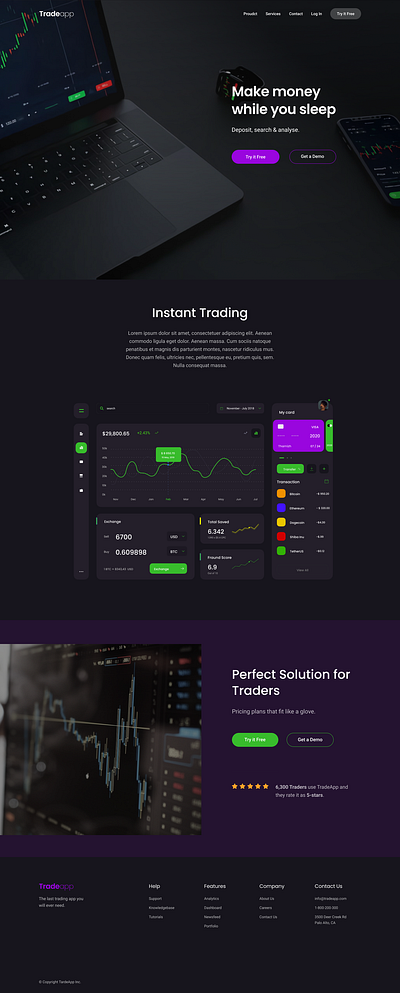 TradeApp design financial money trade trade app trading ui uxui