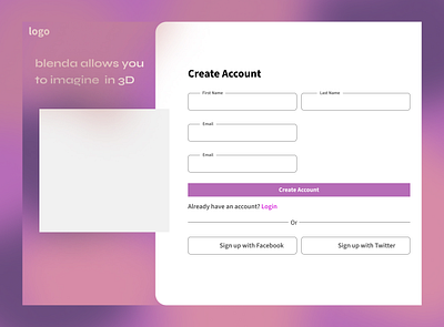 Sign Up Page on Figma figma graphic design sign up page ui