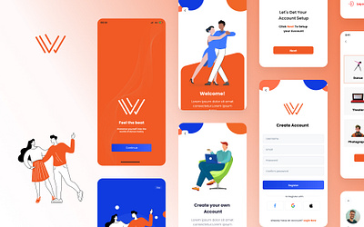 Dancing Mobile App Design | UI design | App Design UI 3d branding design graphic design graphics illustration logo ui uiux vector web