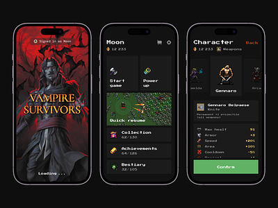 Vampire Survivors Mobile action app casual games dracula game design indie mobile pixelated poncle roguelike rpg shoot em up steam vampire vampire survivors video game