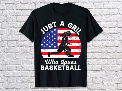 JUST A GRIL WHO LOVES BASKETBALL athlete b ball baseball basket basketball basketball player basketball t shirt basketball t shirt design funny christmas classic cute funny jordan lebron logo design quotes retro sport sports vintage